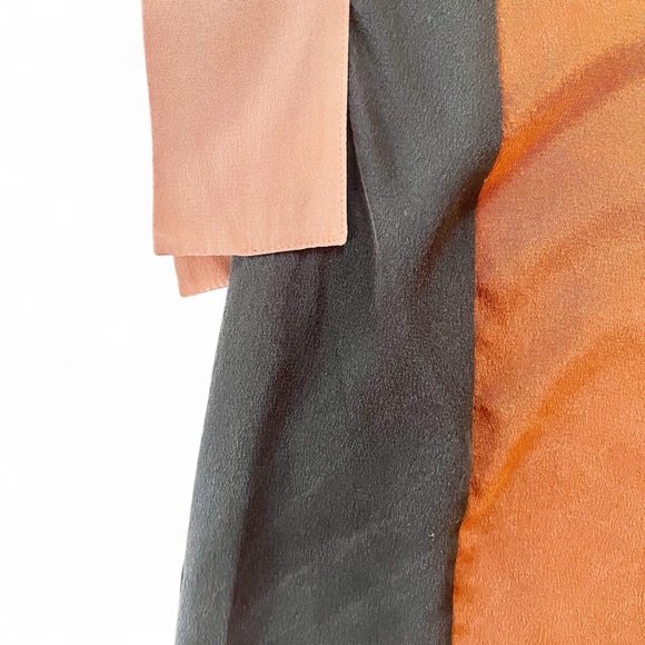 Dianne Von Furstenberg Silk Sleeveless Pullover Colourblock Boxy Top xxsmall - Picture 3 of 9